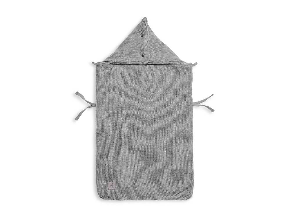 Jollein Fußsack gruppe 0+ 3/5 punkte Basic Knit Stone Grey Sonderangebot der Fabrik