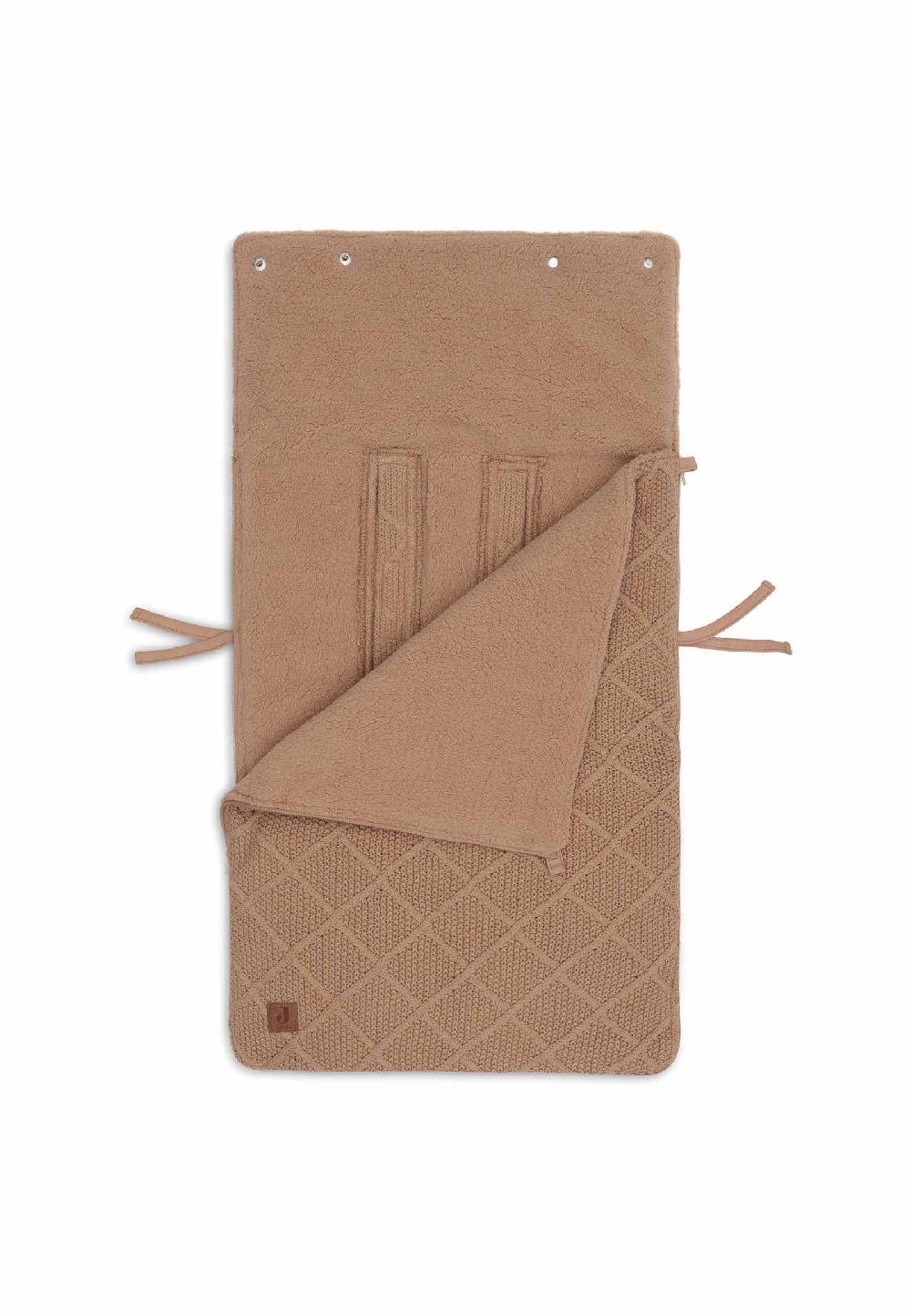 Jollein Fußsack Gruppe 0+ 3/5 Punkte Check Knit - Biscuit Black Friday Preise