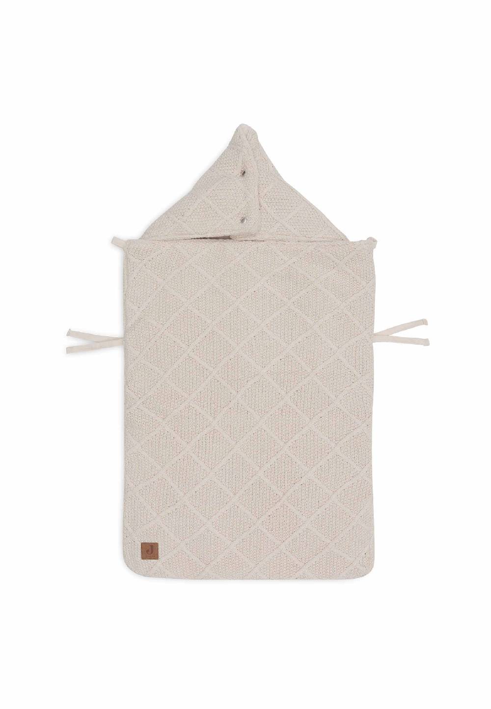Jollein Fußsack Gruppe 0+ 3/5 Punkte Check Knit - Oatmeal Im Verkauf