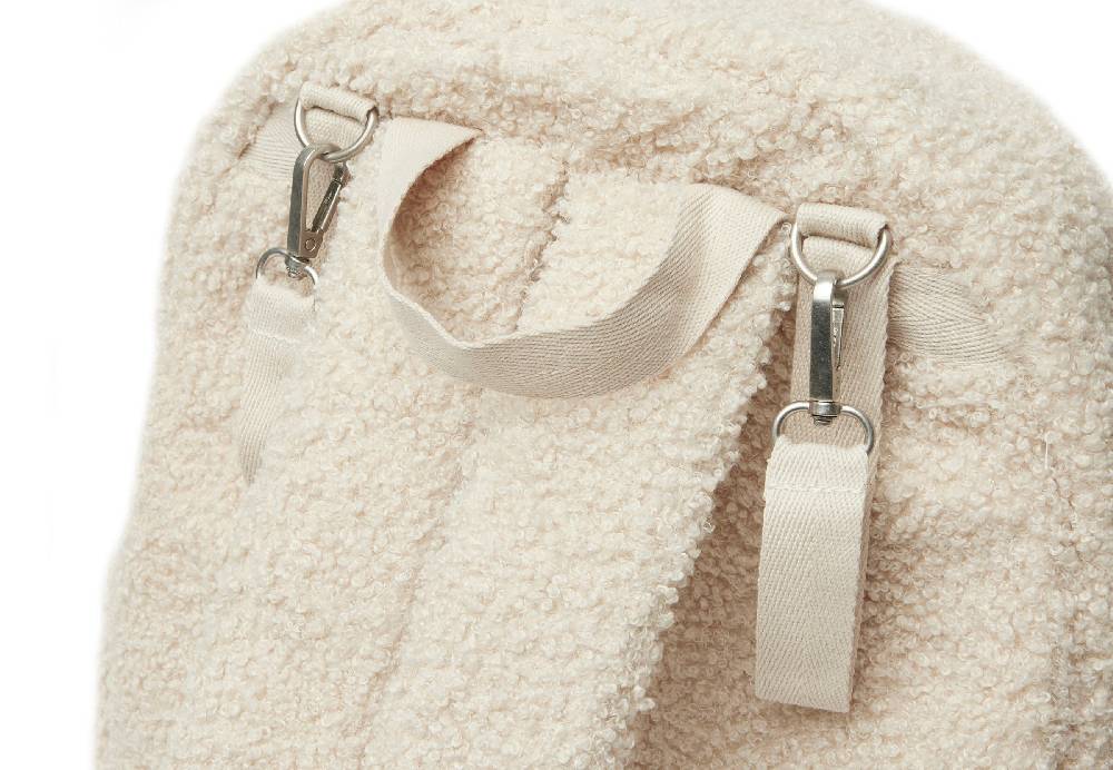 Jollein Wickeltasche Rucksack Boucle Naturel Sonderangebot