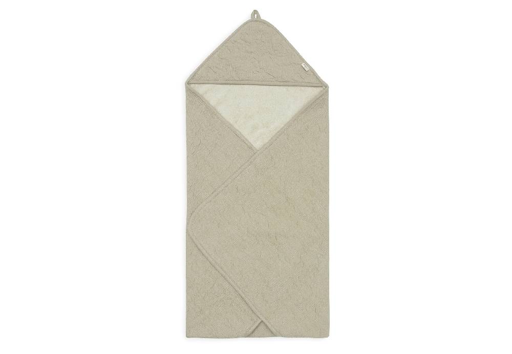 Jollein Kapuzenhandtuch 75x75cm Soft Waves Olive Green Osterangebot