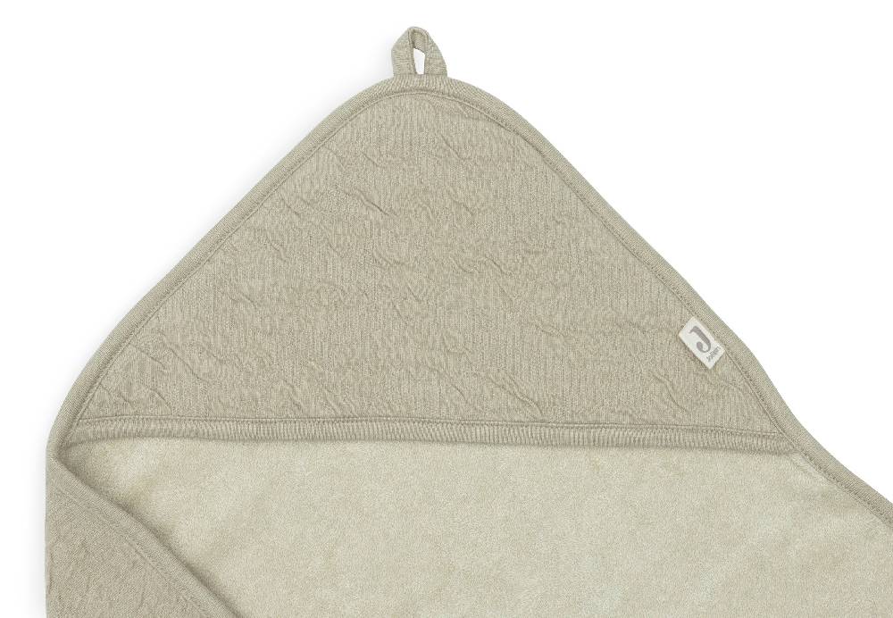 Jollein Kapuzenhandtuch 75x75cm Soft Waves Olive Green Osterangebot
