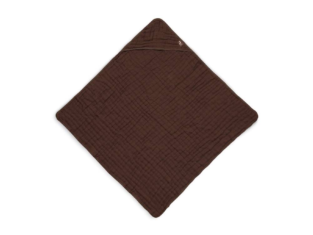 Jollein Kapuzenhandtuch Wrinkled Cotton 75x75cm Chestnut