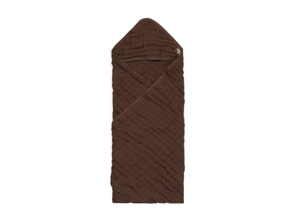 Jollein Kapuzenhandtuch Wrinkled Cotton 75x75cm Chestnut Zeitlich begrenztes Angebot