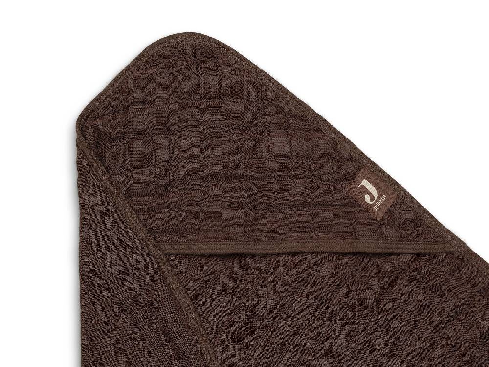 Jollein Kapuzenhandtuch Wrinkled Cotton 75x75cm Chestnut Zeitlich begrenztes Angebot
