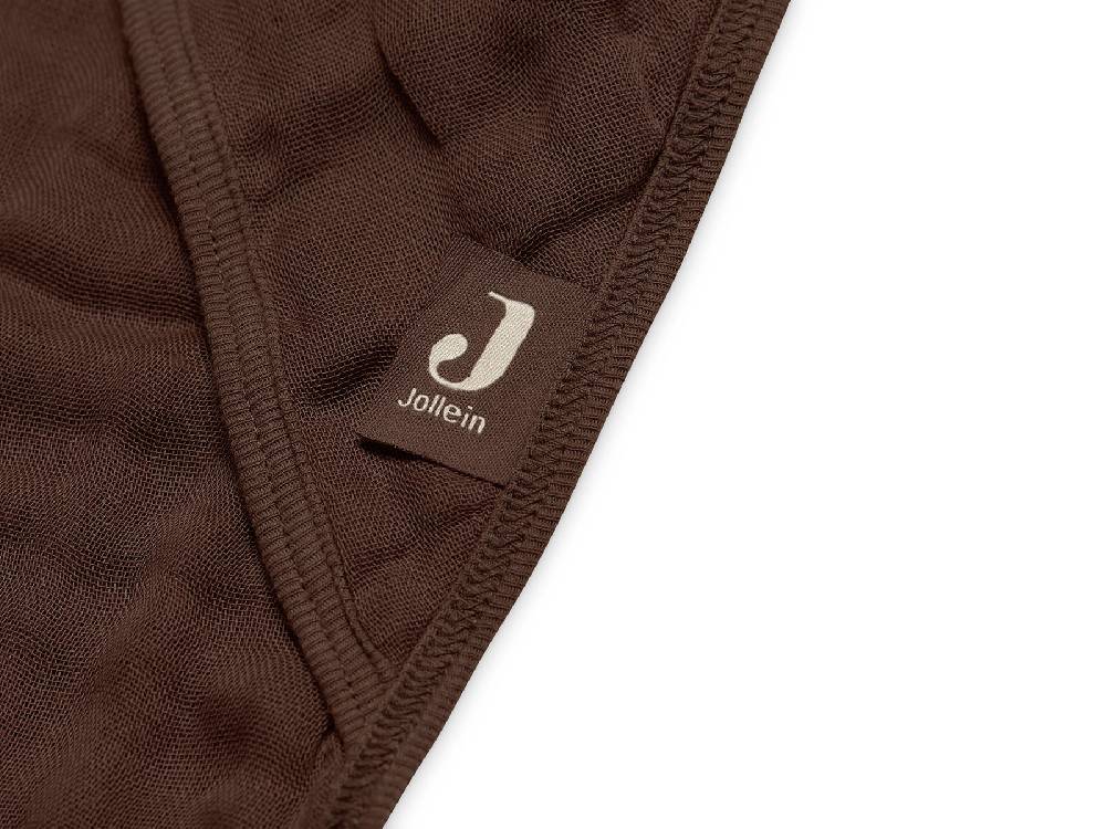 Jollein Kapuzenhandtuch Wrinkled Cotton 75x75cm Chestnut Zeitlich begrenztes Angebot