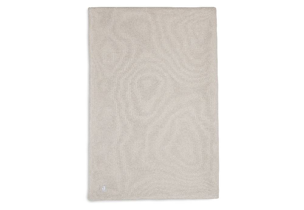 Jollein Decke Kinderbett 100x150cm Basic Knit Nougat/Fleece