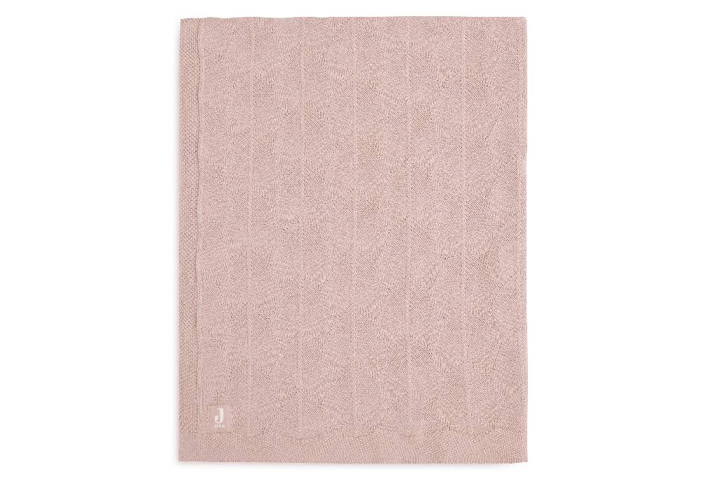 Jollein Decke Kinderbett 100x150cm Shell Knit Wild Rose GOTS