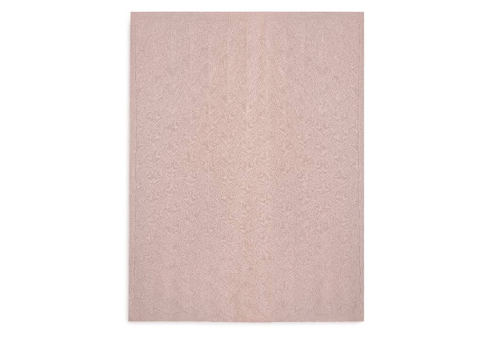 Jollein Decke Kinderbett 100x150cm Shell Knit Wild Rose GOTS VIP-Rabatte