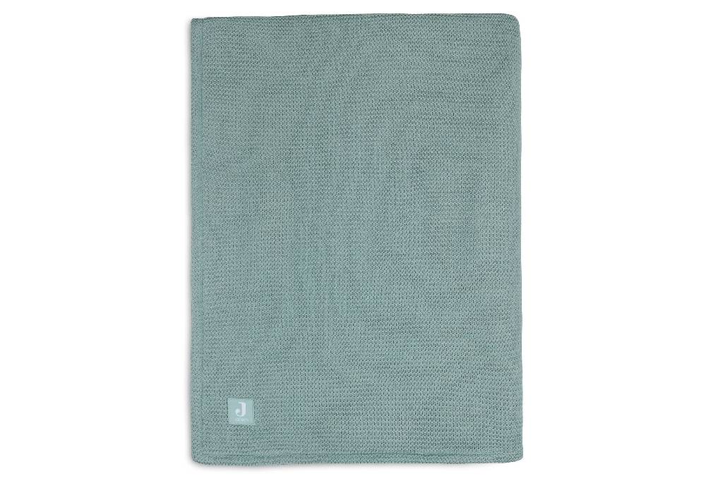 Jollein Decke Wiege 75x100cm Basic Knit Forest Green/Fleece