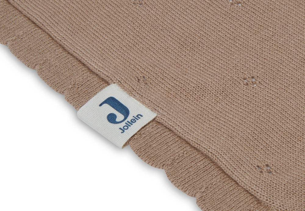 Jollein Decke Kinderbett 100x150cm Pointelle Biscuit GOTS Super Sparpreis
