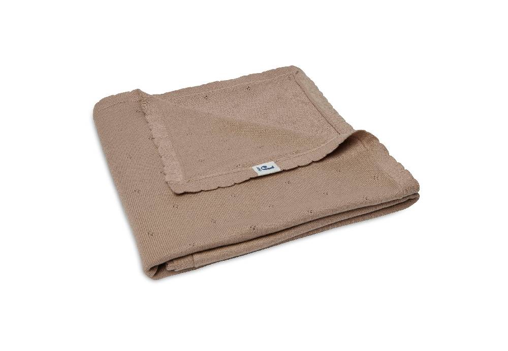 Jollein Decke Kinderbett 100x150cm Pointelle Biscuit GOTS Super Sparpreis