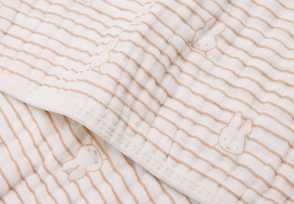 Jollein Deken Wiege 75x100cm Miffy Stripe Biscuit Begrenzte Freigabe