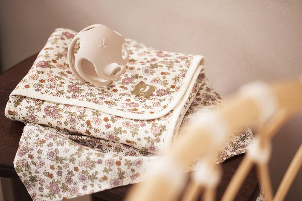 Jollein Decke Wiege Jersey 75x100cm Retro Flowers Zeitbegrenzte Promotion