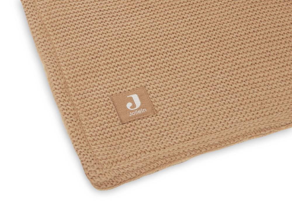 Jollein Decke Wiege 75x100cm Basic Knit Biscuit/Fleece Bis zu 50% Rabatt