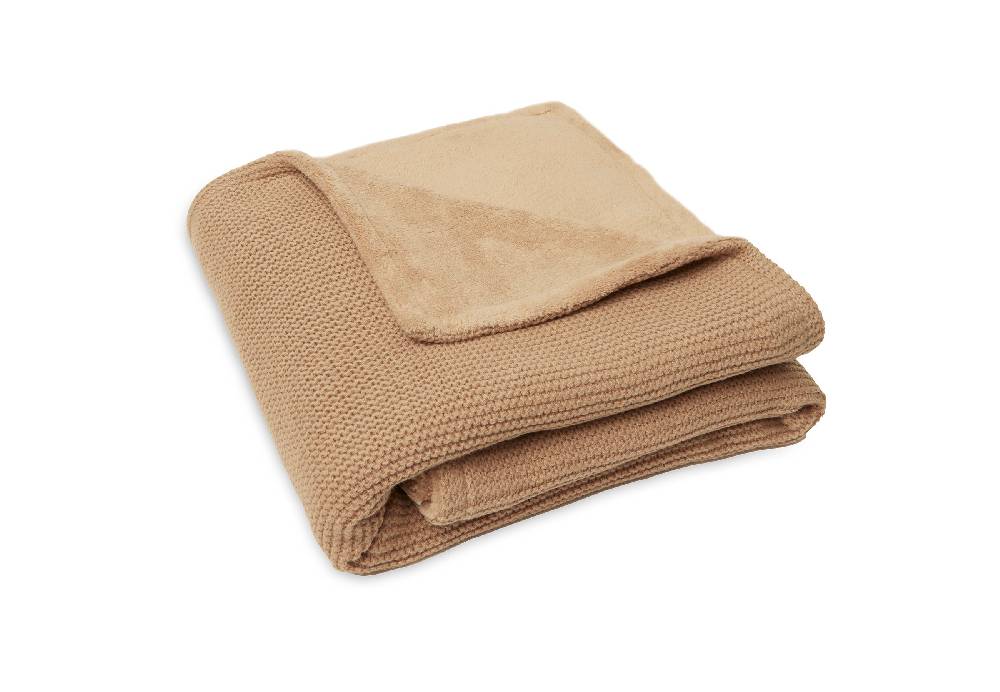 Jollein Decke Wiege 75x100cm Basic Knit Biscuit/Fleece Bis zu 50% Rabatt