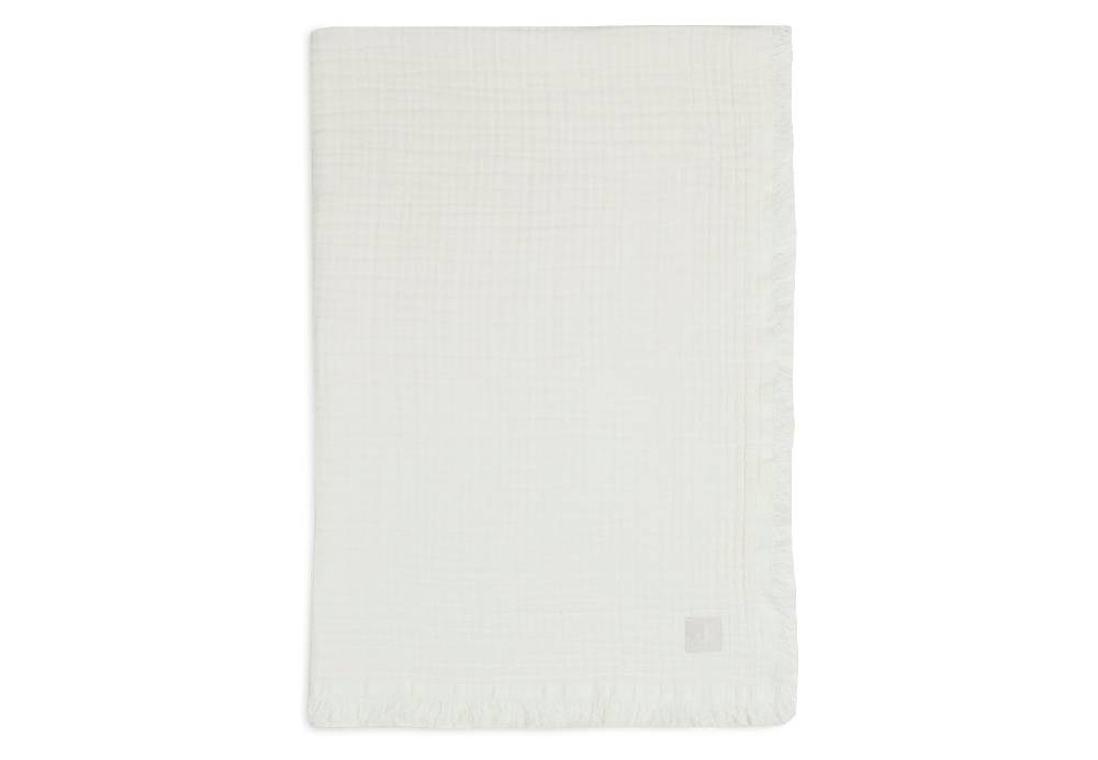 Jollein Decke Wiege Muslin Fringe 75x100cm Ivory