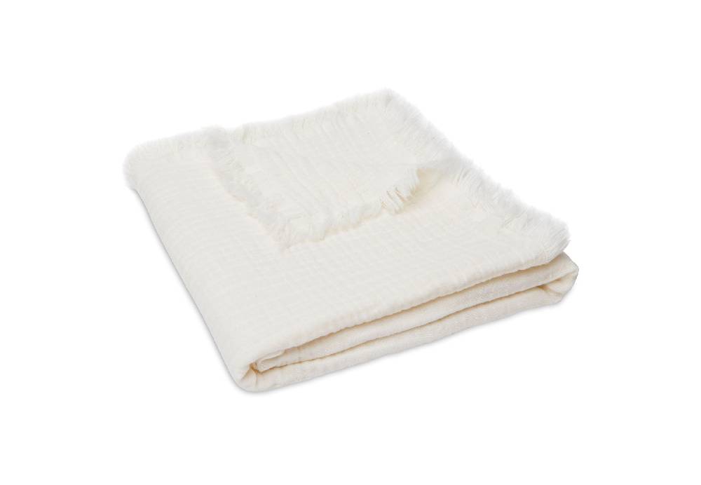 Jollein Decke Wiege Muslin Fringe 75x100cm Ivory Bis zu 60% Rabatt