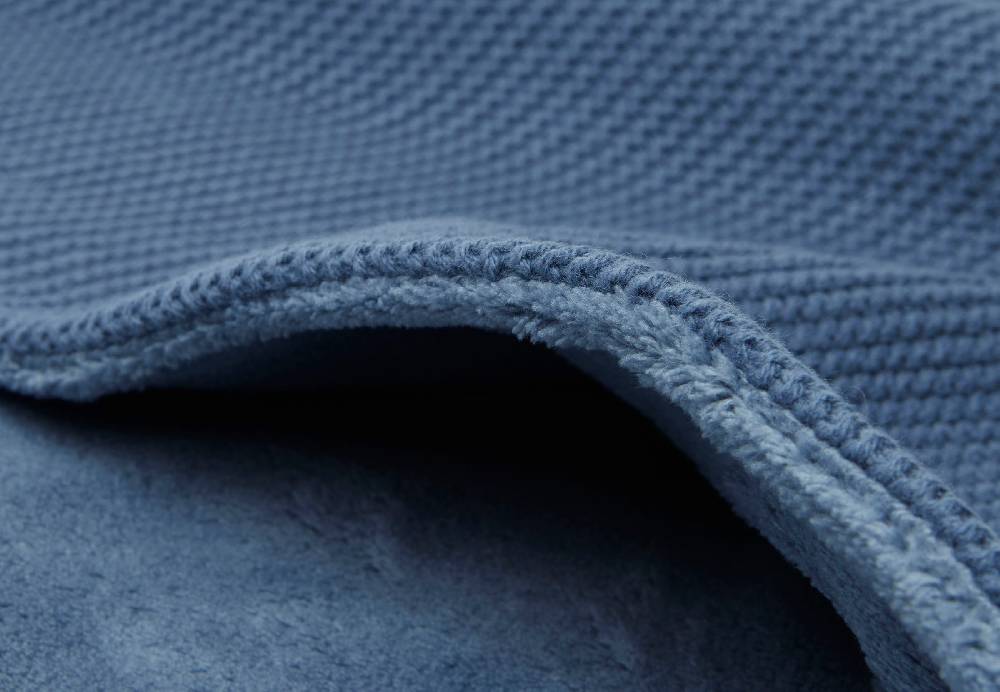 Jollein Decke Kinderbett 100x150cm Basic Knit Jeans Blue/Fleece Bis zu 65% Rabatt
