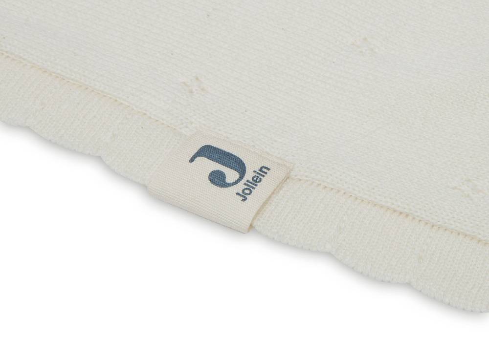 Jollein Decke Kinderbett 100x150cm Pointelle Ivory GOTS Nur für heute