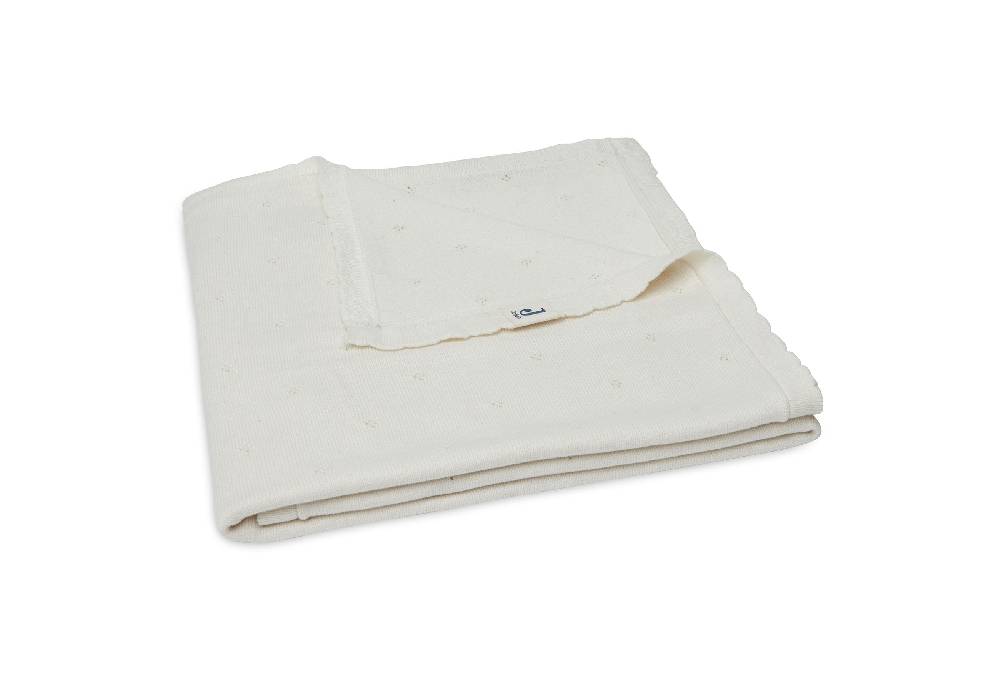 Jollein Decke Kinderbett 100x150cm Pointelle Ivory GOTS Nur für heute