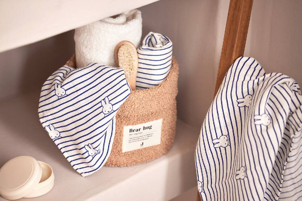Jollein Spucktuch Hydrophil 70x70cm Miffy Stripe Navy (3pack) Vierteljährliche Förderung
