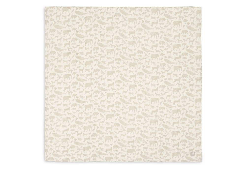 Jollein Mullwindeln Hydrophil 115x115cm Animals Nougat (2pack) Clearance-Verkauf