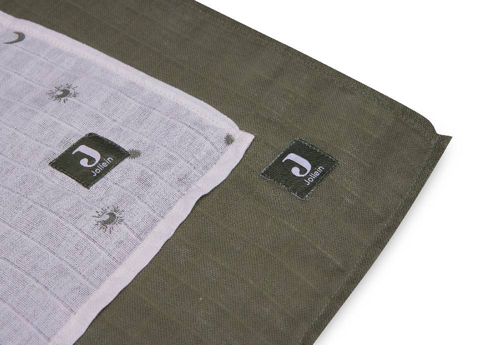 Jollein Mullwindeln Hydrophil 115x115cm Stargaze Leaf Green (2pack) 50% Rabatt für begrenzte Zeit