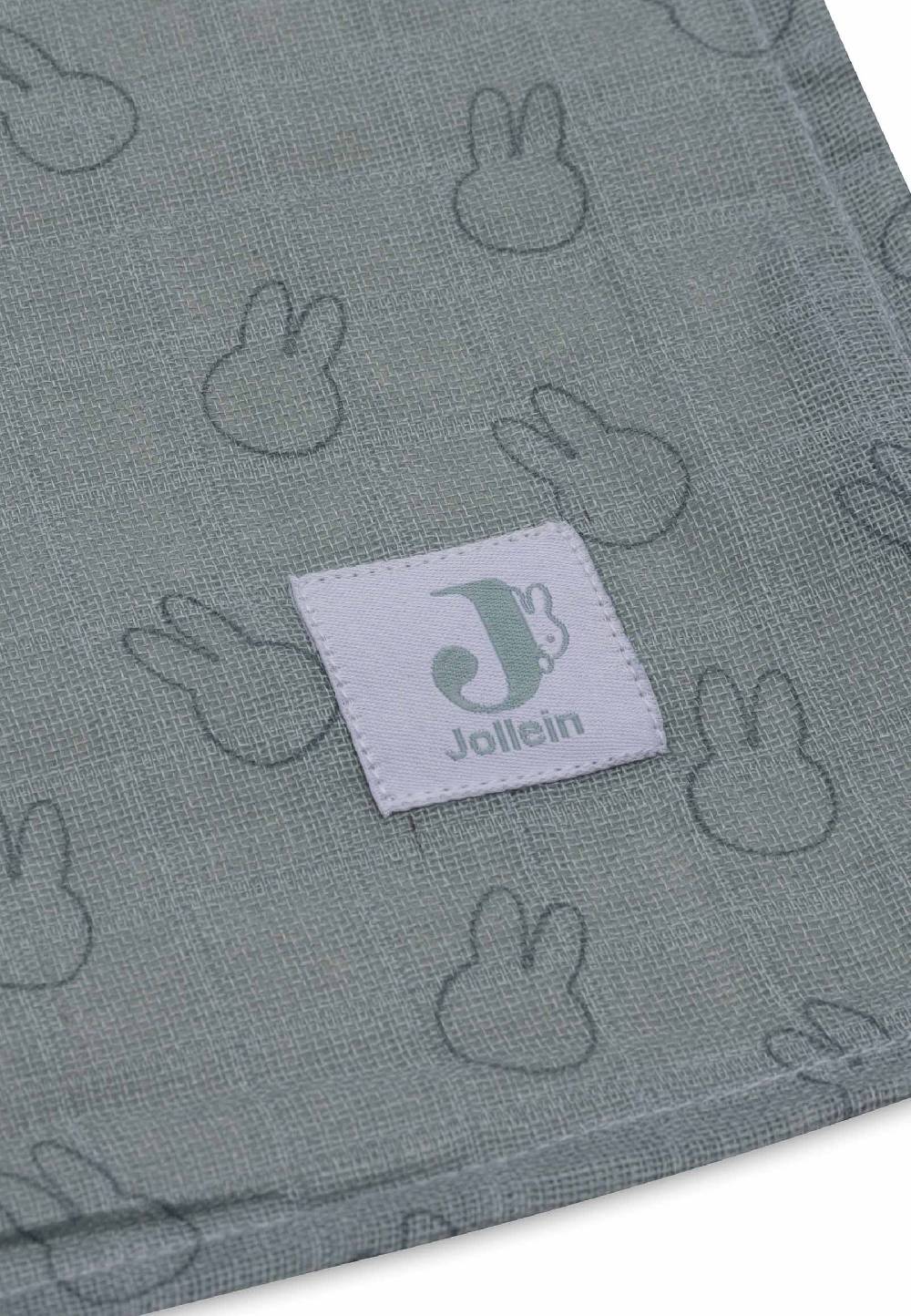 Jollein Mullwindeln 115x115cm Miffy Silhouettes - Sea Green Auslauf