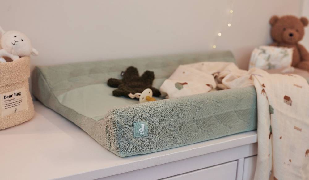 Jollein Wickelauflagenbezug 50x70cm Shell Knit Sea Foam GOTS Meist gekauft