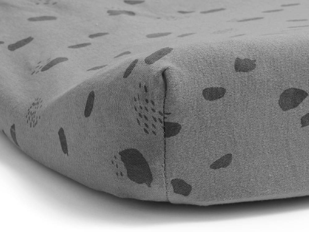 Jollein Wickelauflagenbezug Jersey 50x70cm Spot Storm Grey Fabrikpreis