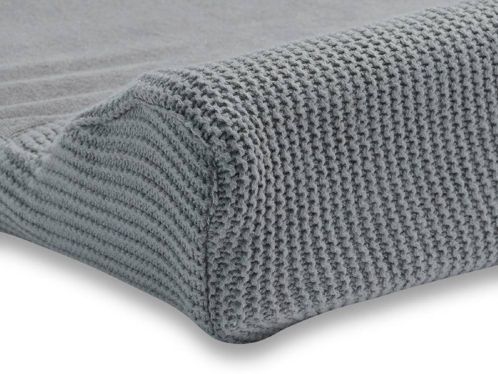 Jollein Wickelauflagenbezug 50x70cm Basic Knit Stone Grey Rabatt