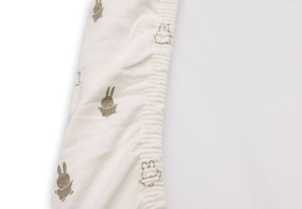 Jollein Wickelauflagenbezug Jersey 50x70cm Happy Miffy Olive Green Versandkostenfrei