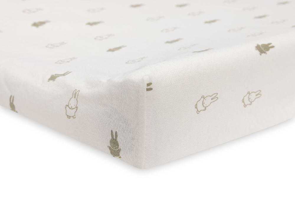 Jollein Wickelauflagenbezug Jersey 50x70cm Happy Miffy Olive Green Versandkostenfrei