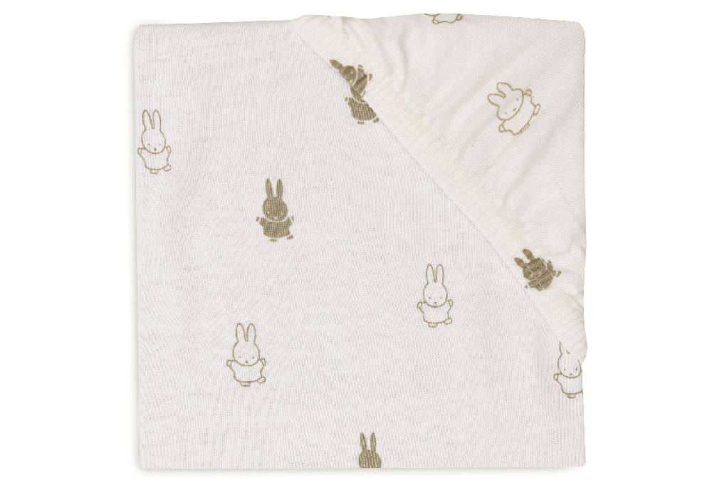 Jollein Wickelauflagenbezug Jersey 50x70cm Happy Miffy Olive Green Versandkostenfrei