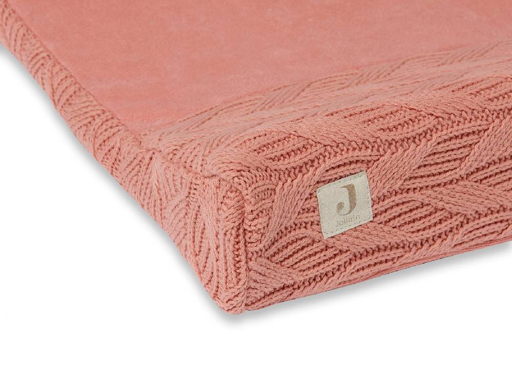 Jollein Wickelauflagenbezug 50x70cm Spring Knit Rosewood Flash Sale