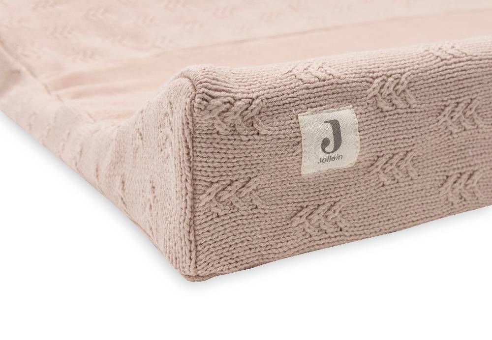 Jollein Wickelauflagenbezug 50x70cm Grain Knit Wild Rose Begrenztes Angebot