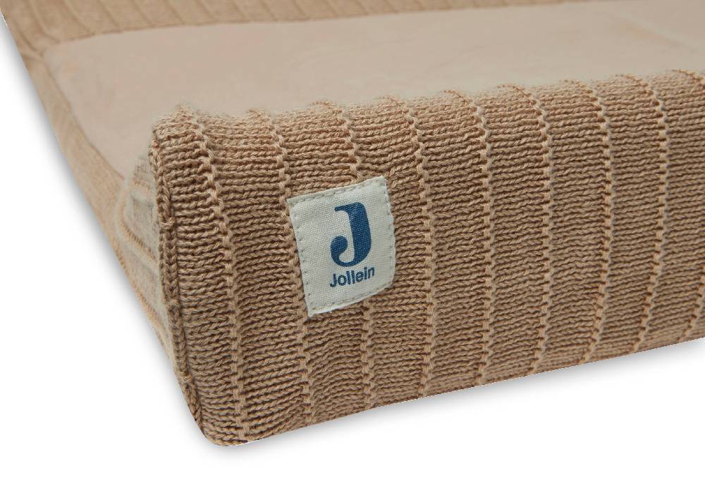 Jollein Wickelauflagenbezug 50x70cm Pure Knit Biscuit GOTS Online Shopping