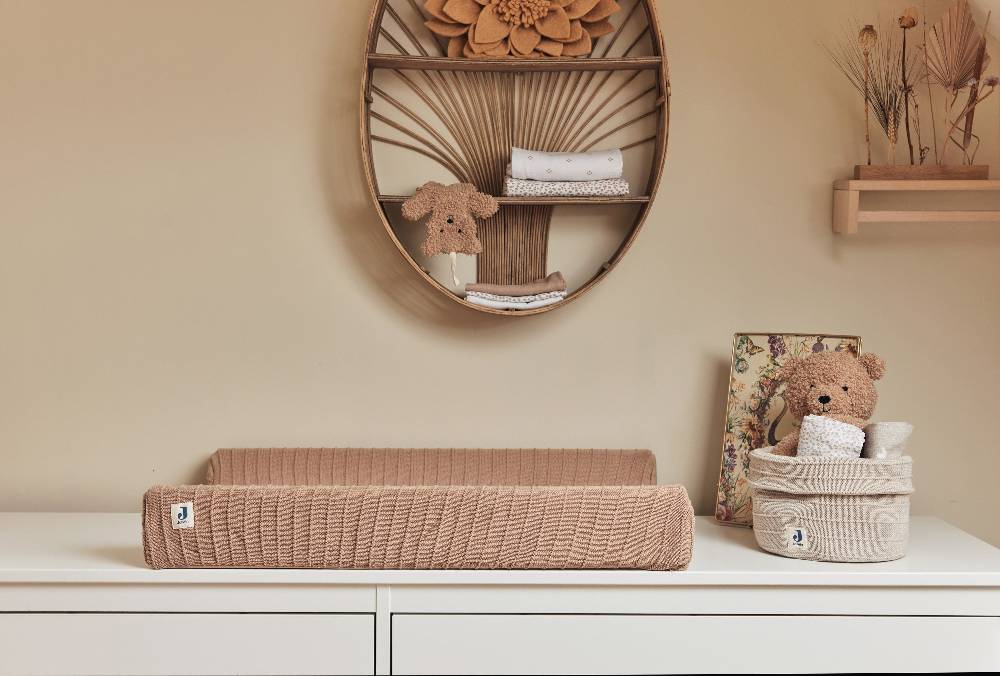 Jollein Wickelauflagenbezug 50x70cm Pure Knit Biscuit GOTS Online Shopping