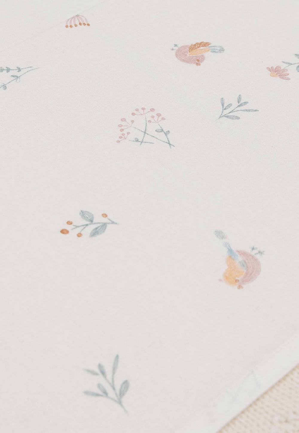 Jollein Bettlaken Kinderbett 120x150cm - Lovely Birds Preisnachlass