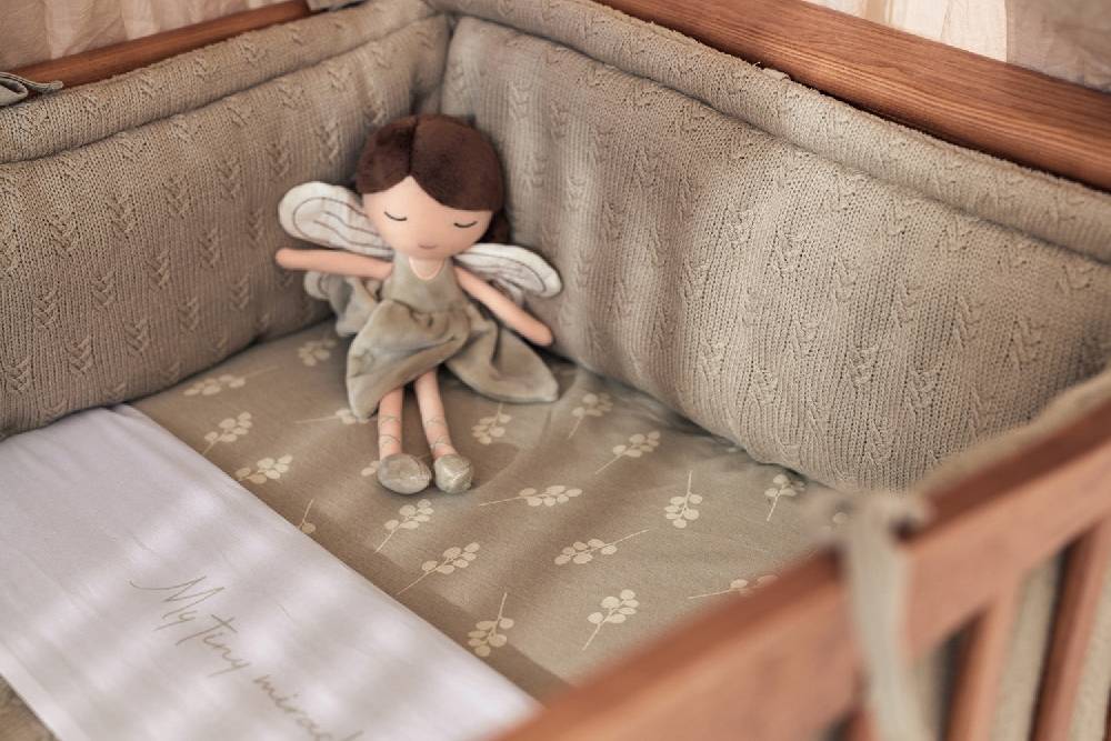 Jollein Bettlaken Kinderbett 120x150cm My Tiny Miracle Olive Green Exklusive Angebote