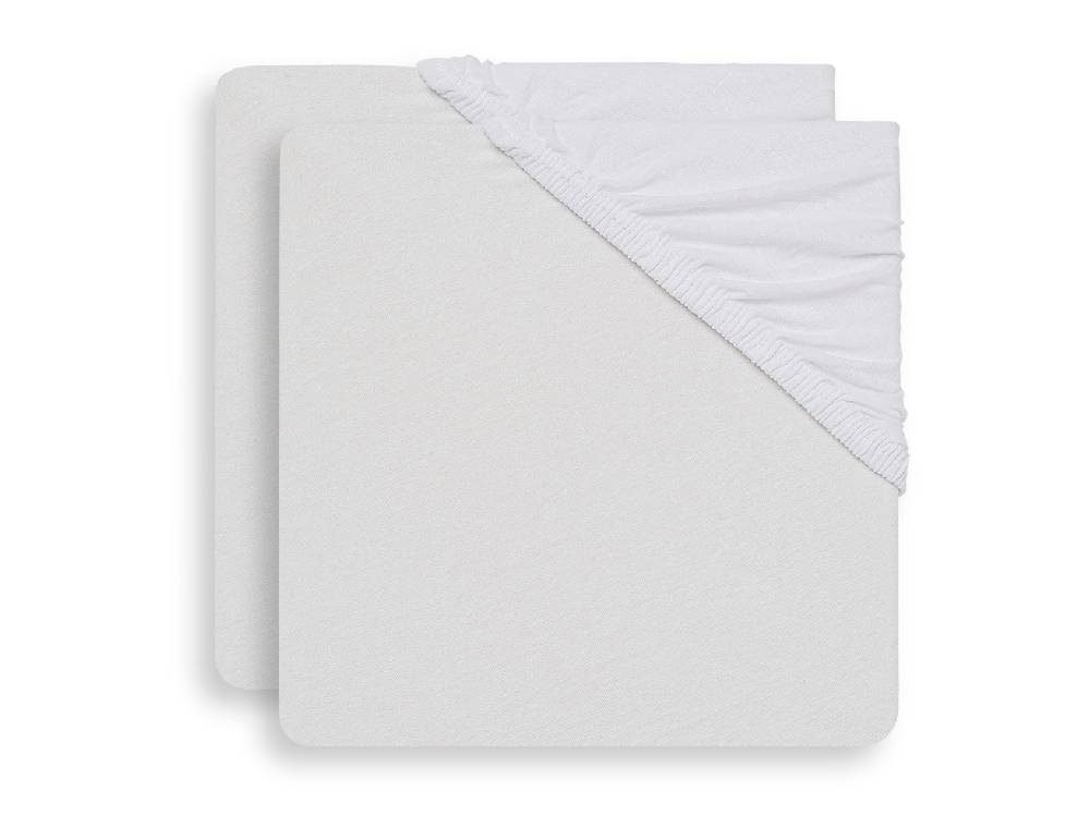 Jollein Spannbettlaken Jersey 60x120cm White (2pack)