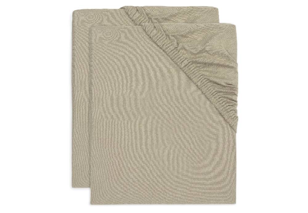 Jollein Spannbettlaken Jersey 40/50x80/90cm Olive Green (2pack)