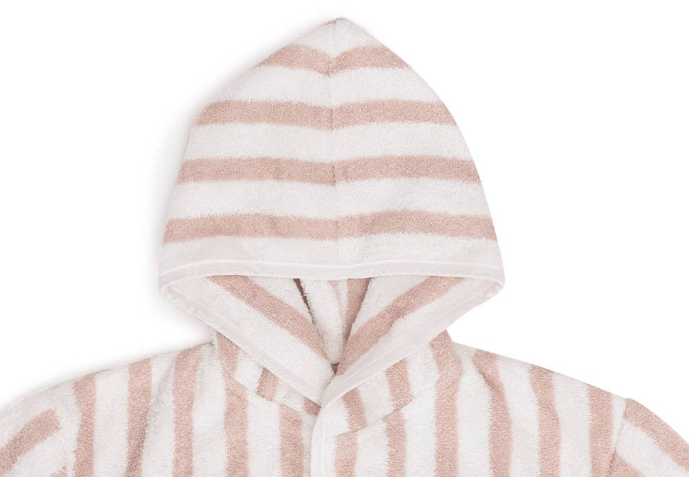 Jollein Bademantel 1-2 Jahre Stripe Frottee Wild Rose GOTS Versandkostenfrei