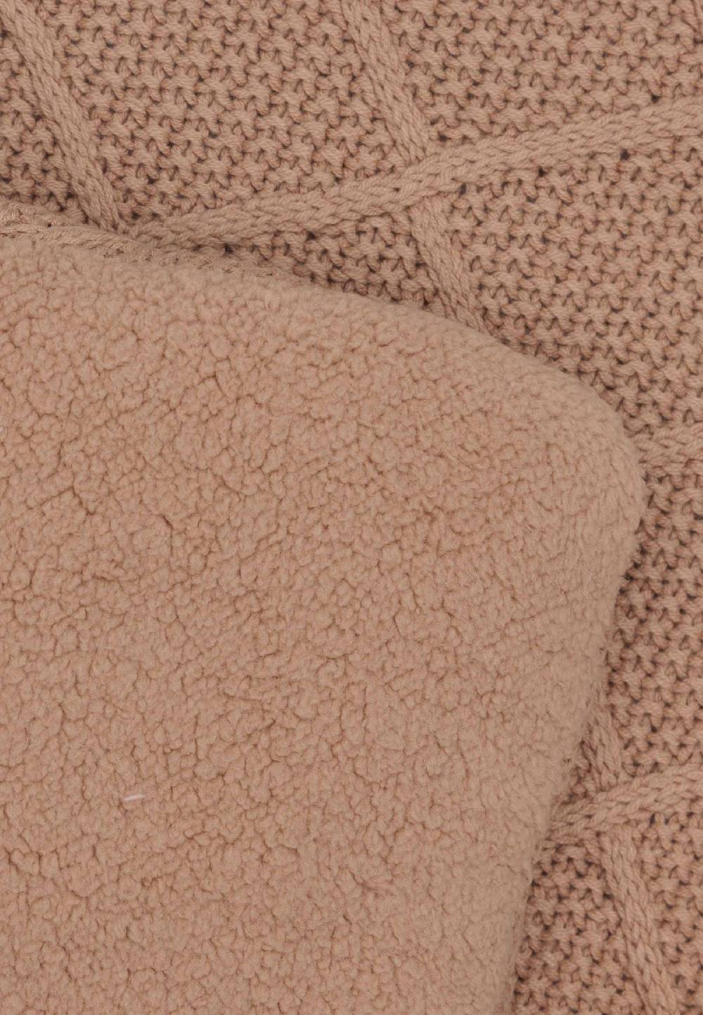 Jollein Krabbeldecke 75x95cm Check Knit - Biscuit Saisonschlussverkauf