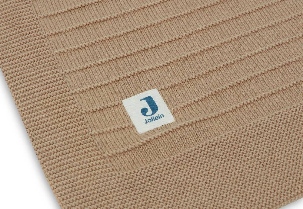 Jollein Decke Wiege 75x100cm Pure Knit Biscuit GOTS Begrenzte Freigabe