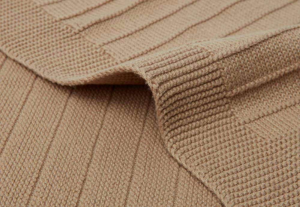 Jollein Decke Wiege 75x100cm Pure Knit Biscuit GOTS Begrenzte Freigabe