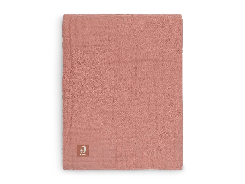 Jollein Decke Wiege Wrinkled Cotton 75x100cm Rosewood