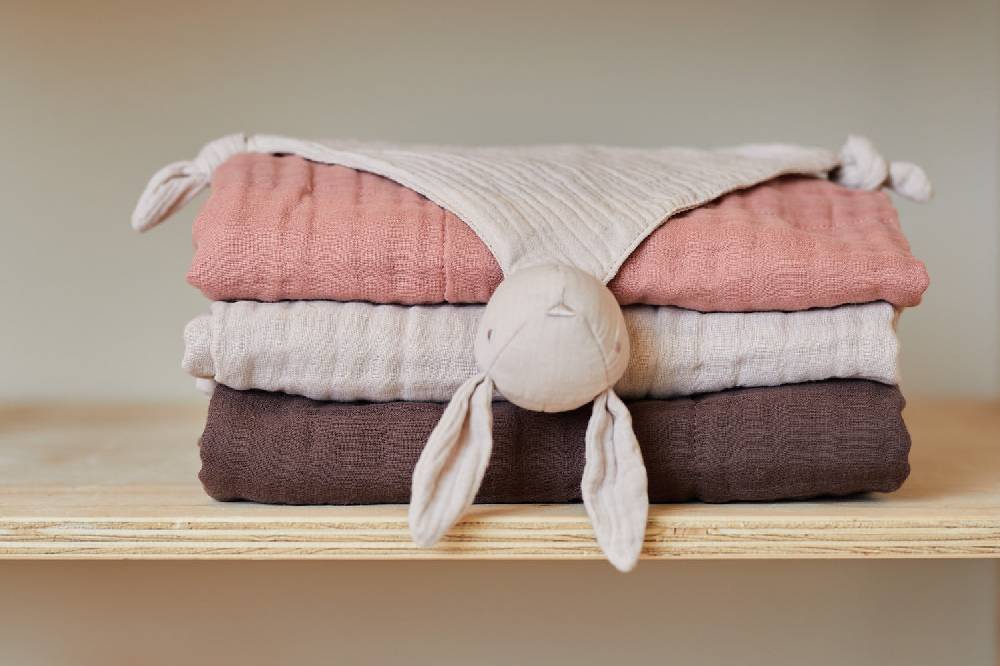 Jollein Decke Wiege Wrinkled Cotton 75x100cm Rosewood Letzte 3 Tage