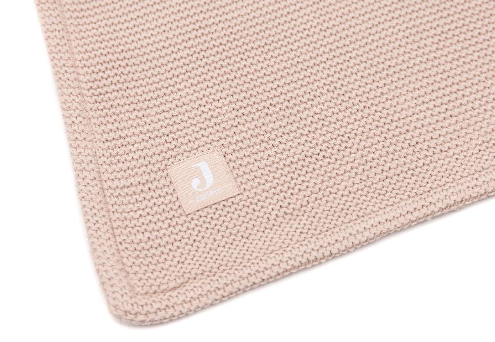 Jollein Decke Wiege 75x100cm Basic Knit Wild Rose/Fleece Zeitbegrenzte Promotion